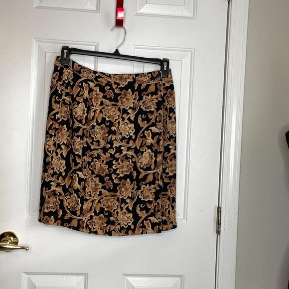 Vintage 90's Gold & Black Mini Skirt, by Coldwater Creek, Size 6 - Picture 2 of 3